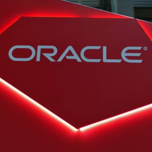 Oracle booth during CEE 2017 in Kiev, Ukraine